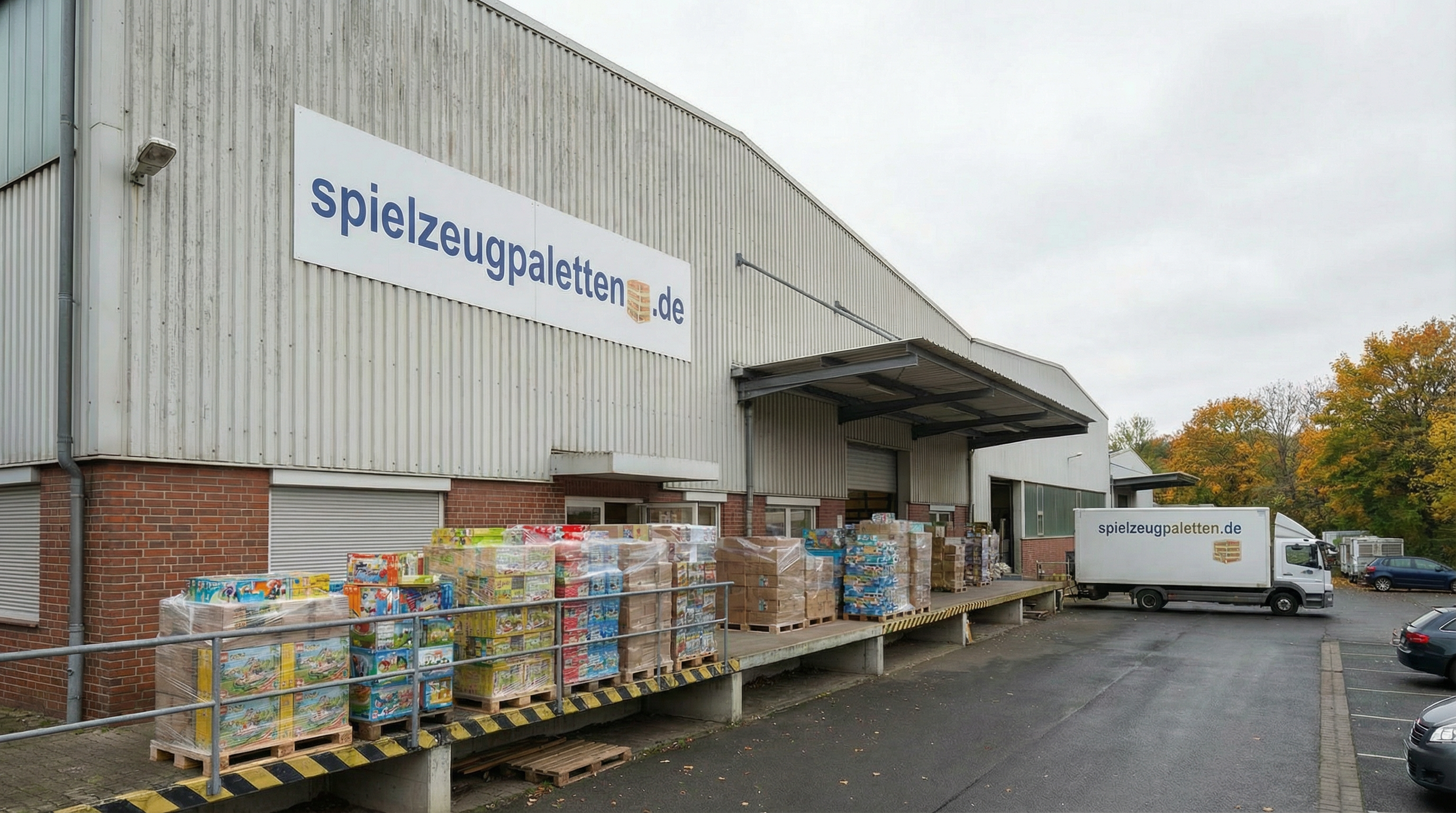 Lager mit Spielzeugpaletten